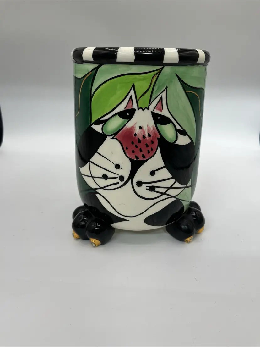 Lynda Corneille Cat Vase/Utensil Holder