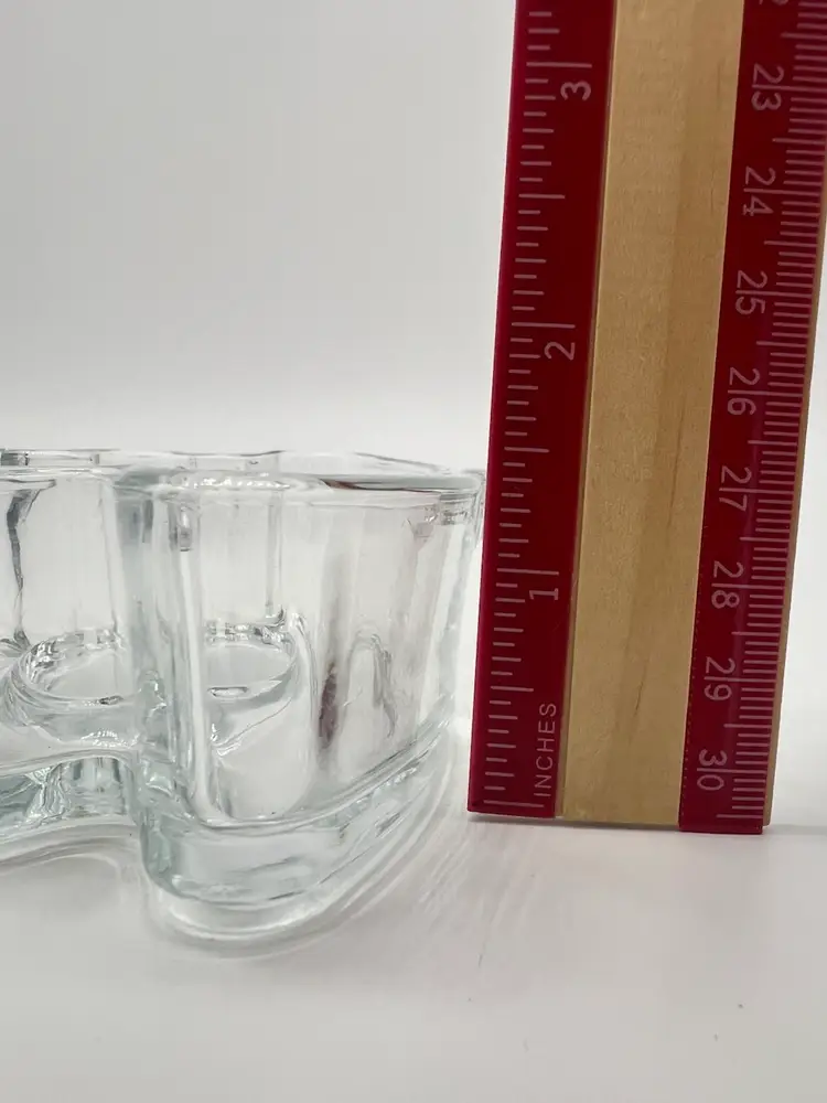 Clear Glass Christmas Tree Shaped Votive Candle Holder