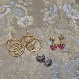 # 038 Three Pair Earring Bundle KJL, Avon and Unmarked