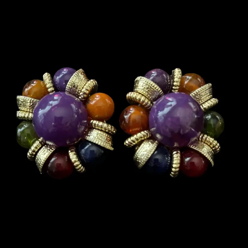 Clip On Earrings Gold Toned