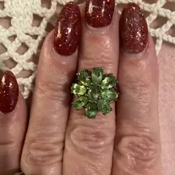 925 Peridot Ring Size 6