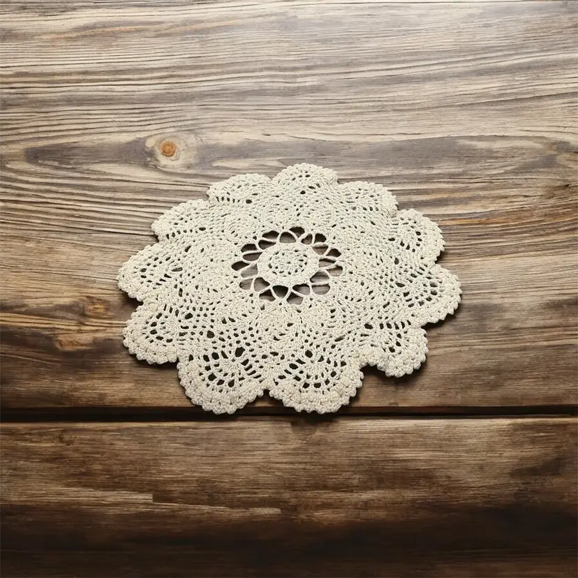 Hand Crocheted Doily 11β Diameter