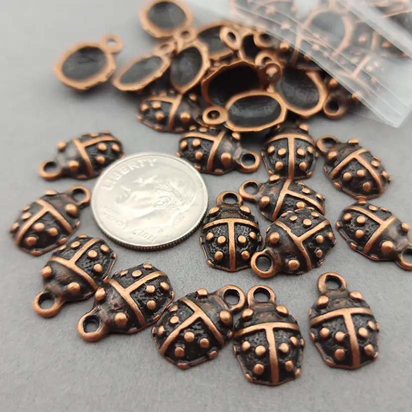 50pcs Ladybug Charms #BC160