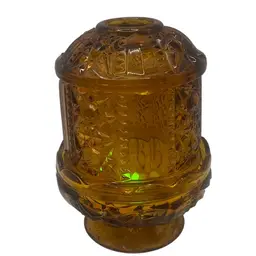 Indiana Glass Stars And Bars Fairy Lamp, 7” Tall x 4.5” Wide