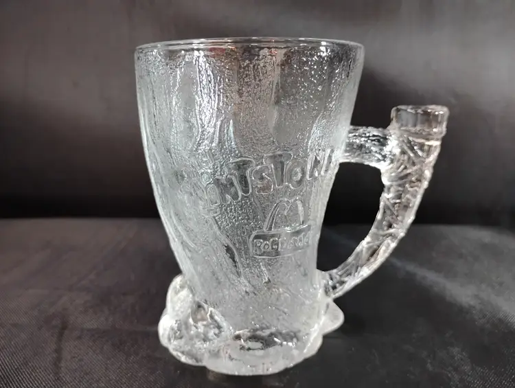 Vintage 1993 McDonald's Flintstones RocDonald's Mammoth Glass Mug