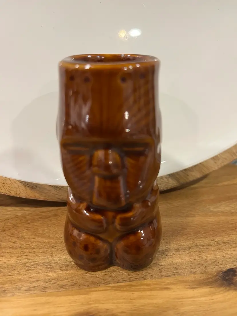 Set of 3 - 34 - Vintage Tiki Shot Glass Hawaiian Polynesian - Set of 3