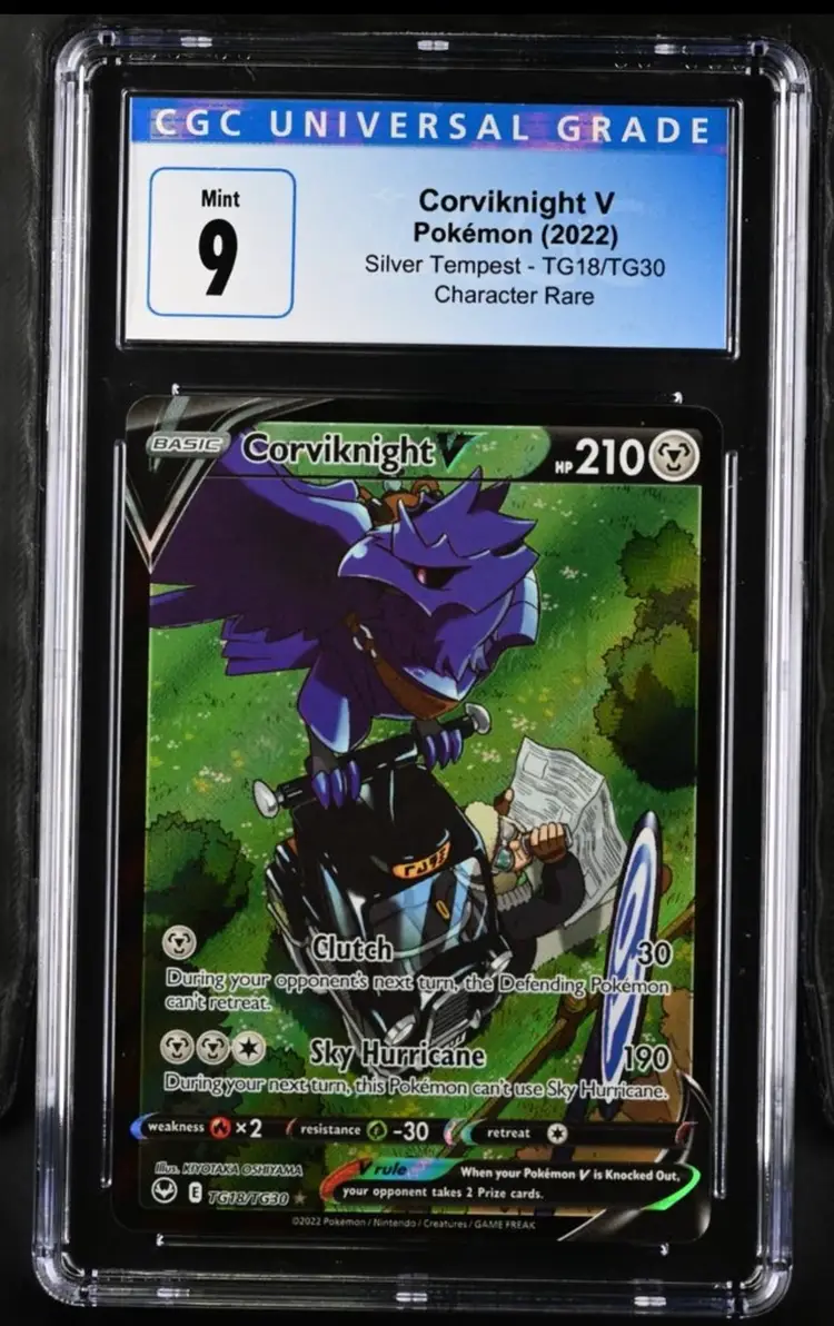 Corviknight V TG18/TG30 Silver Tempest Trainer Gallery CGC 9 Pokemon