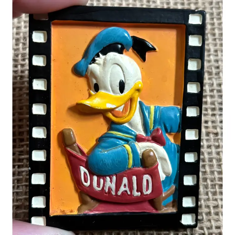 Vintage Disney Director Donald Duck Movie Reel Refrigerator Magnet Fun Nostalgia