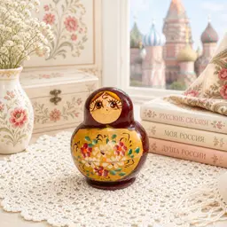 Vintage Hand Painted Russian Nesting Dolls – 5 Piece Matryoshka Set