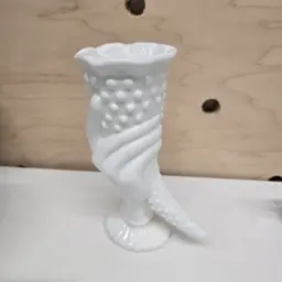 Hobnail Milkglass Hand Vase