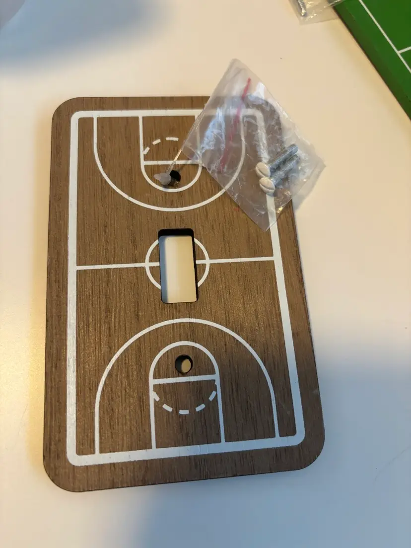 Basketball Court Single Toggle Light Switch Cover