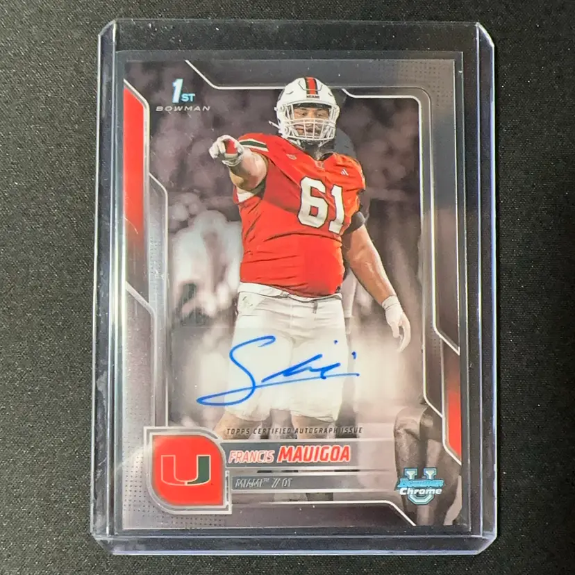 Francis Mauigoa 2025 Bowman Chrome U Auto New York Giants