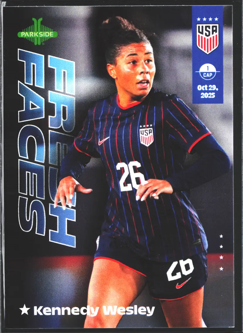 Kennedy Wesley 1st USWNT Soccer Card 2026 Parkside Fresh Faces Team USA Rookie