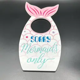 Mermaid Tail Door Knob Sign