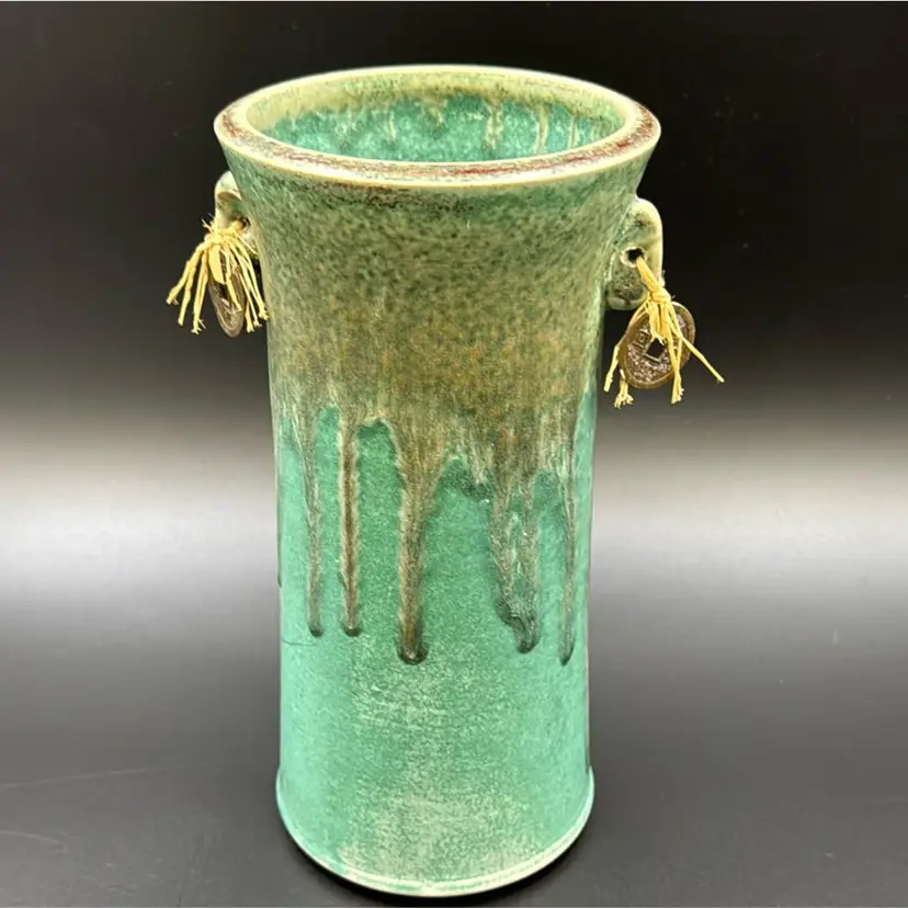 #01 Beautiful vase, or wine cooler handmade has maker mark