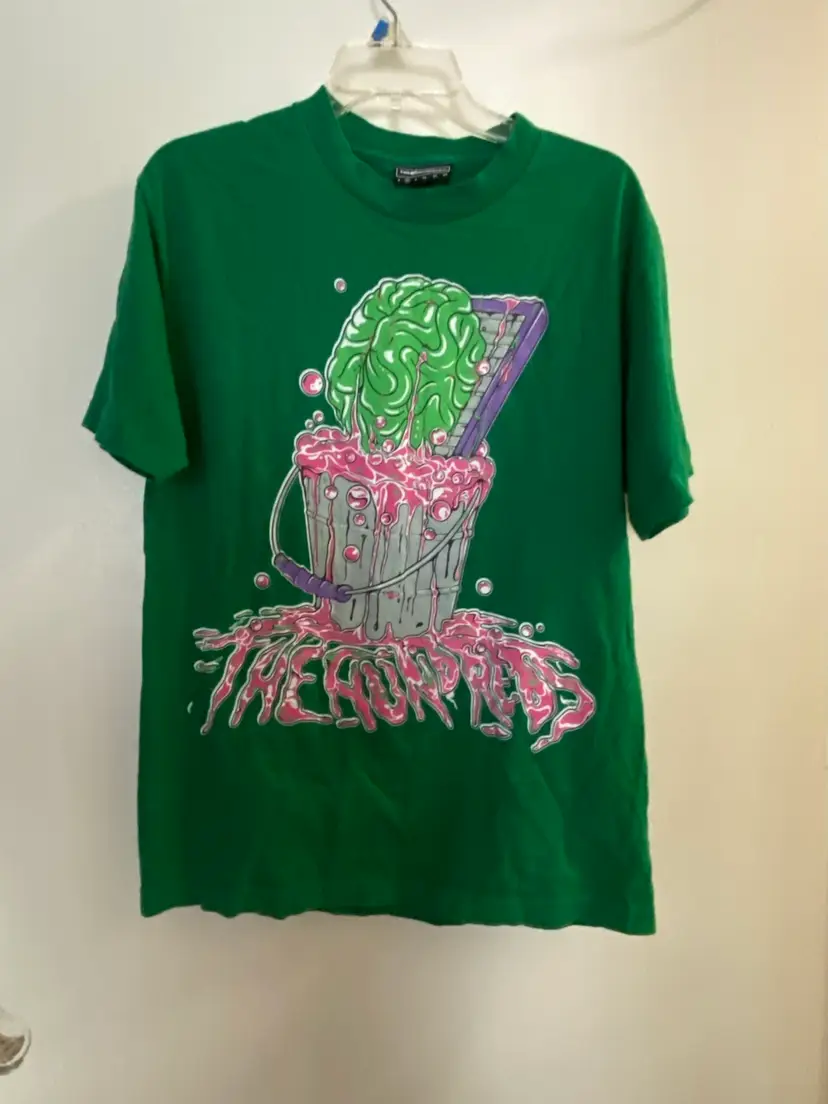 The Hundreds Mens Graphic Tee T Shirt M Green Brain Washing In Bucket Bubbles