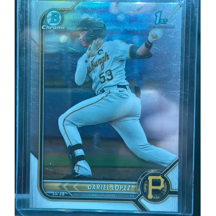 Dariel Lopez 2022 Topps Bowman Chrome Prospects #56 1st Bowman Pittsburgh Pirates