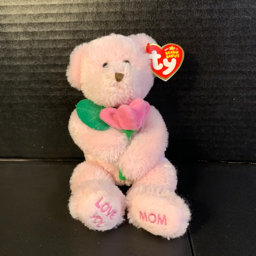 TY Beanie Baby Bear "Love U Mom"