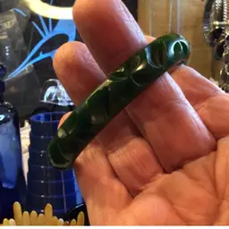 Green Bakelite bangle