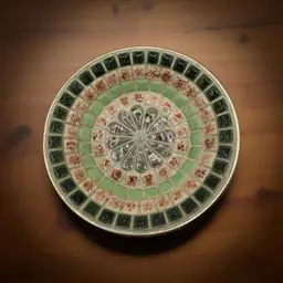 Vintage MCM 1960’s Round Mosaic Tile 5.5” Trinket Dish