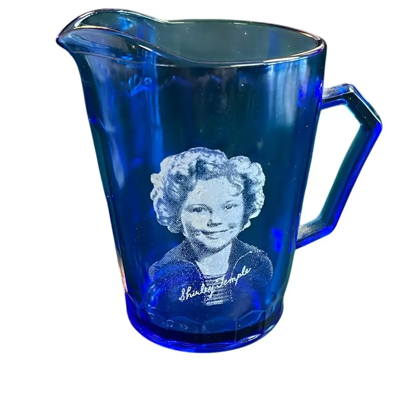 Vintage Shirley Temple Cobalt Blue Creamer