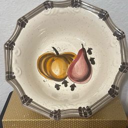 #01 Vintage Marco e Cristina Large Pumpkin & Pear Serving Bowl