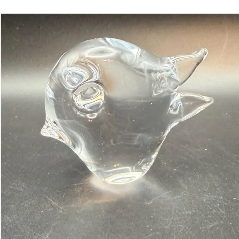 Clear Glass Fish Paperweight