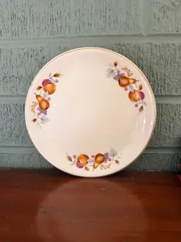 Vintage Royal Taunton Autumn Fruit Plate – 6 Inch | Pear & Apple Design | Japan Porcelain