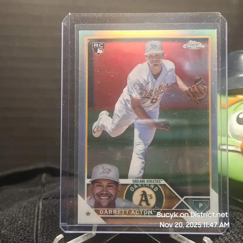 2023 topps Chrome Update - Garrett Acton Oakland Athletics