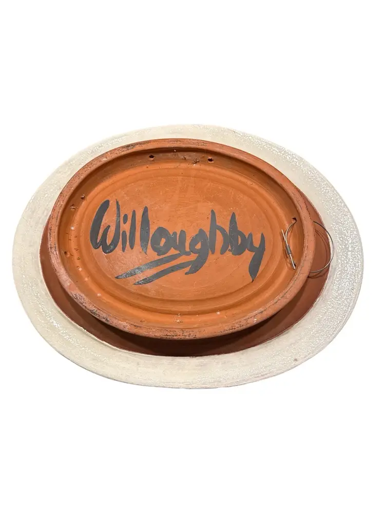 Oversized Signed Willoughby Pottery Wall Plate | 18” X 14” Artisan Ceramic | Rustic Southwest Boho Statement Piece