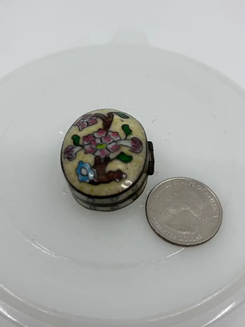 Vintage Cloisonne Pillbox Pendant