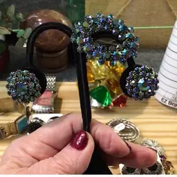 #01 - Crystal brooch and earrings set