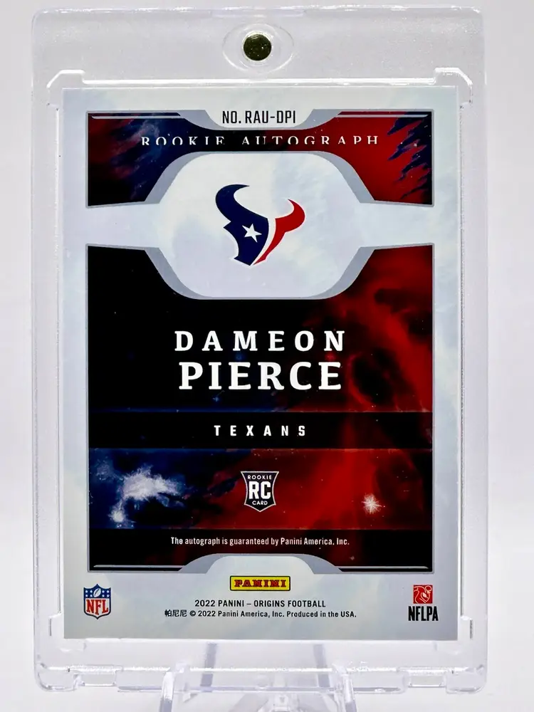Dameon Pierce 2022 Origins Rookie On Card AUTO Autograph Houston Texans