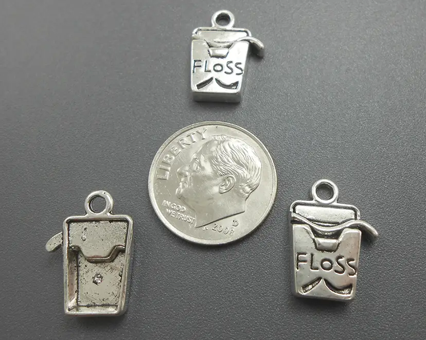 10pcs Dental Floss Charms #CC105