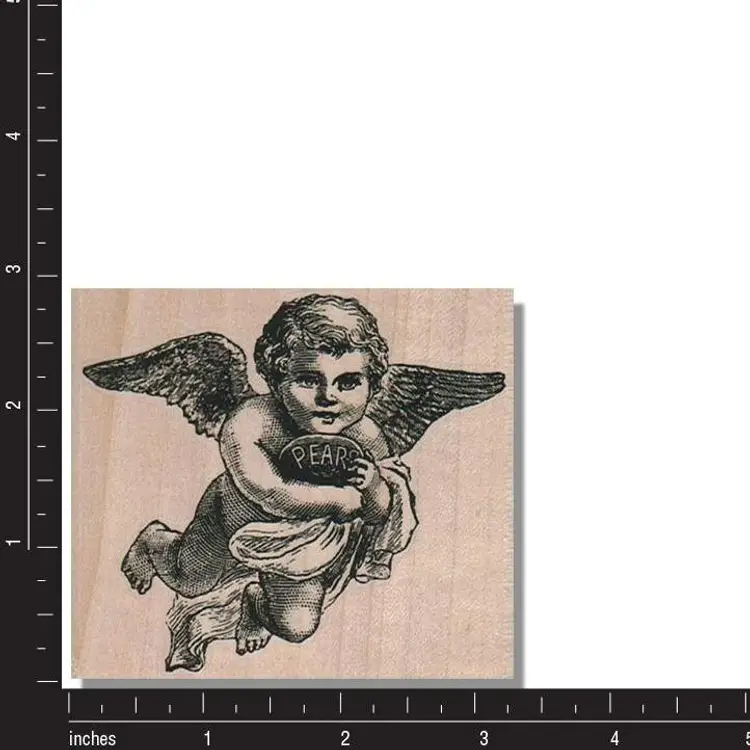 Vintage Cherub Angel Rubber Stamp