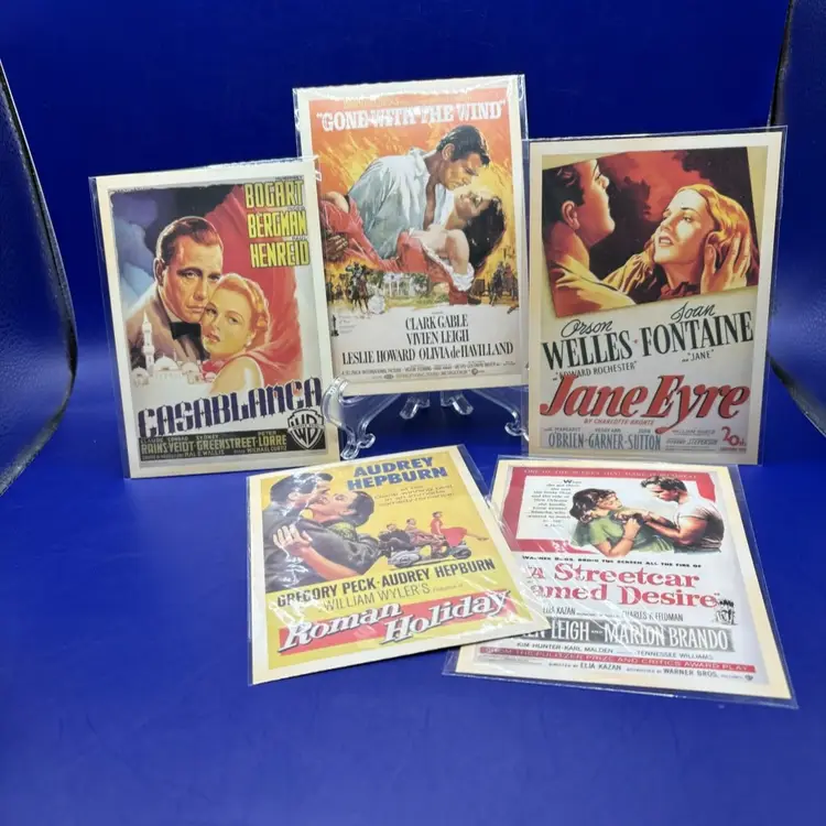Classic Movie Postcards Set Of 5 Casablanca, Gone With The Wind