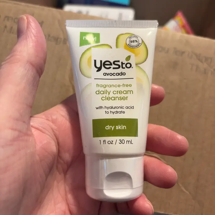 Yes, To Avocado, Friggin Free Daily Cream Cleanser With Hyaluronic Acid To Hydrate Dry Skin One Fluid Ounce
