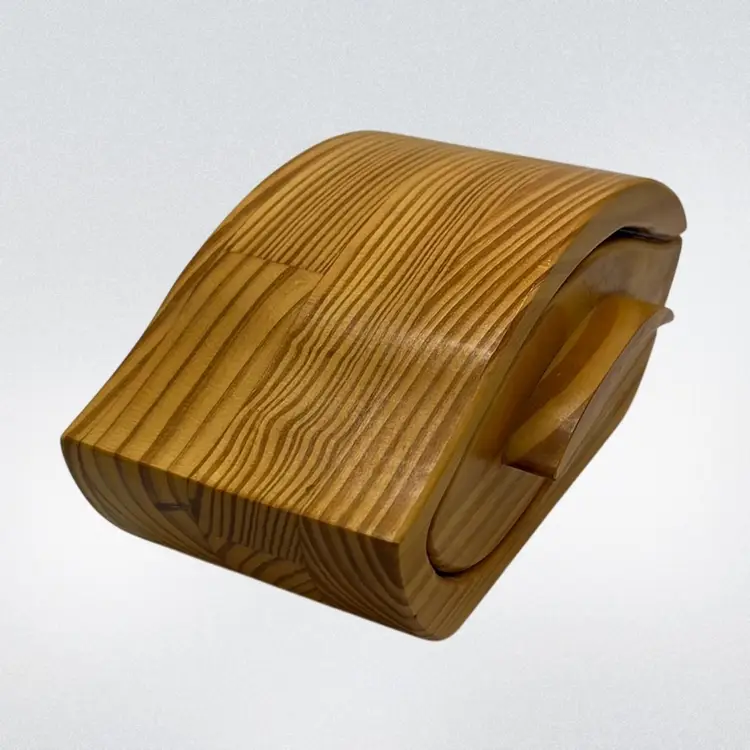 Handcrafted Bandsaw Sculptural Jewelry Box Minnow Fish Shape Dark Burgundy Brown Felt Lined Drawers | 8.5”