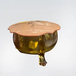 Covered Footed Powder Jar