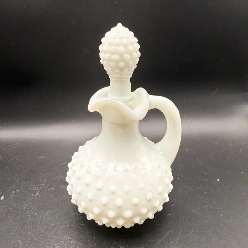 Avon Hobnail Milk Glass Cruet