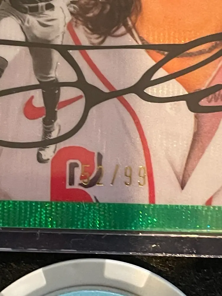 2023 Topps Chrome Platinum Anniversary Jonathan India Green Shimmer 52/99 Reds