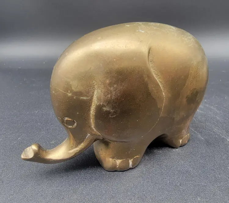 Set Of Three Brass Elephant Figurines