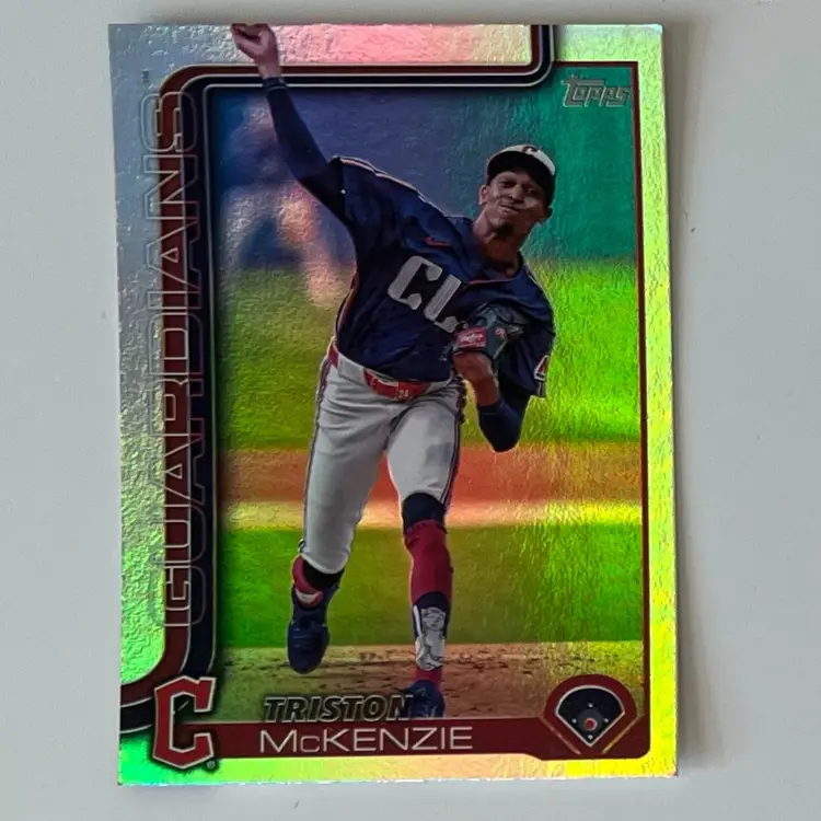 Triston McKenzie Rainbow Foil Cleveland Guardians