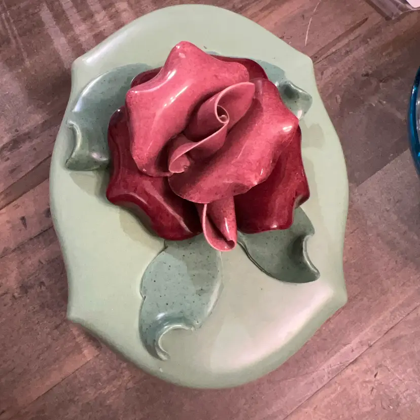 Vintage Porcelain Trinket Dish… California Pottery, 7” x 2” Beautiful Condition