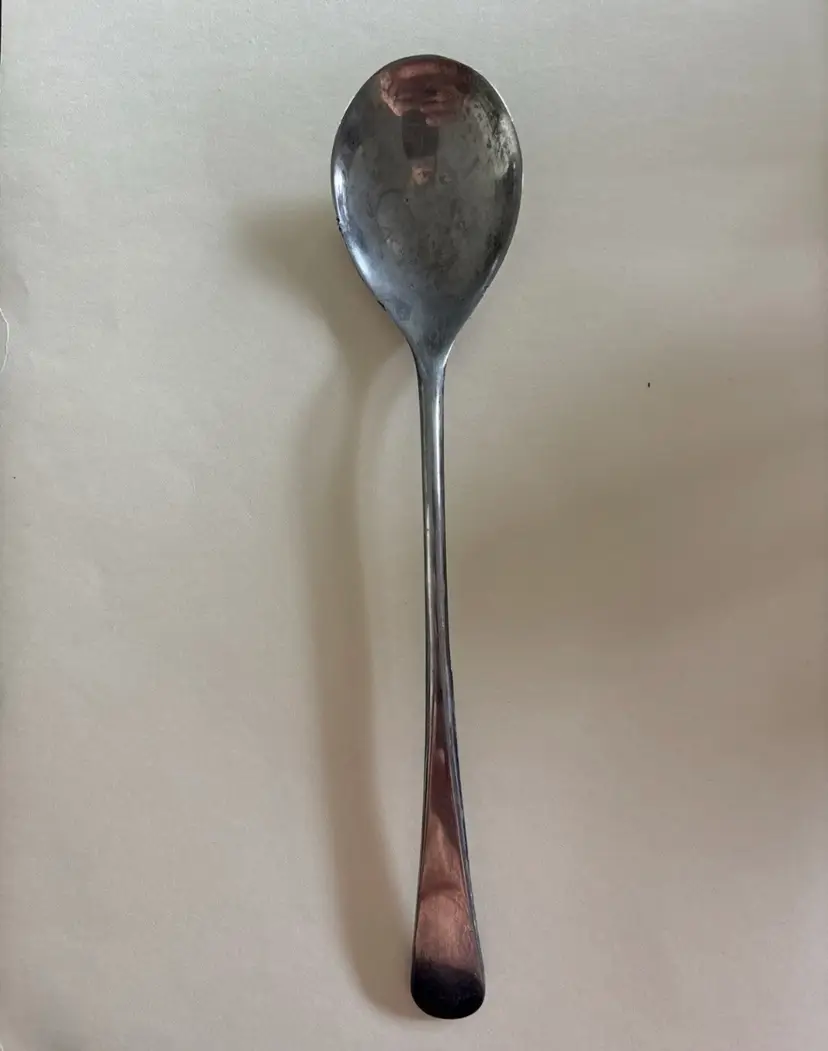 Vintage Silver Plated Italy Serving Spoon 9.5” Large spoon rare