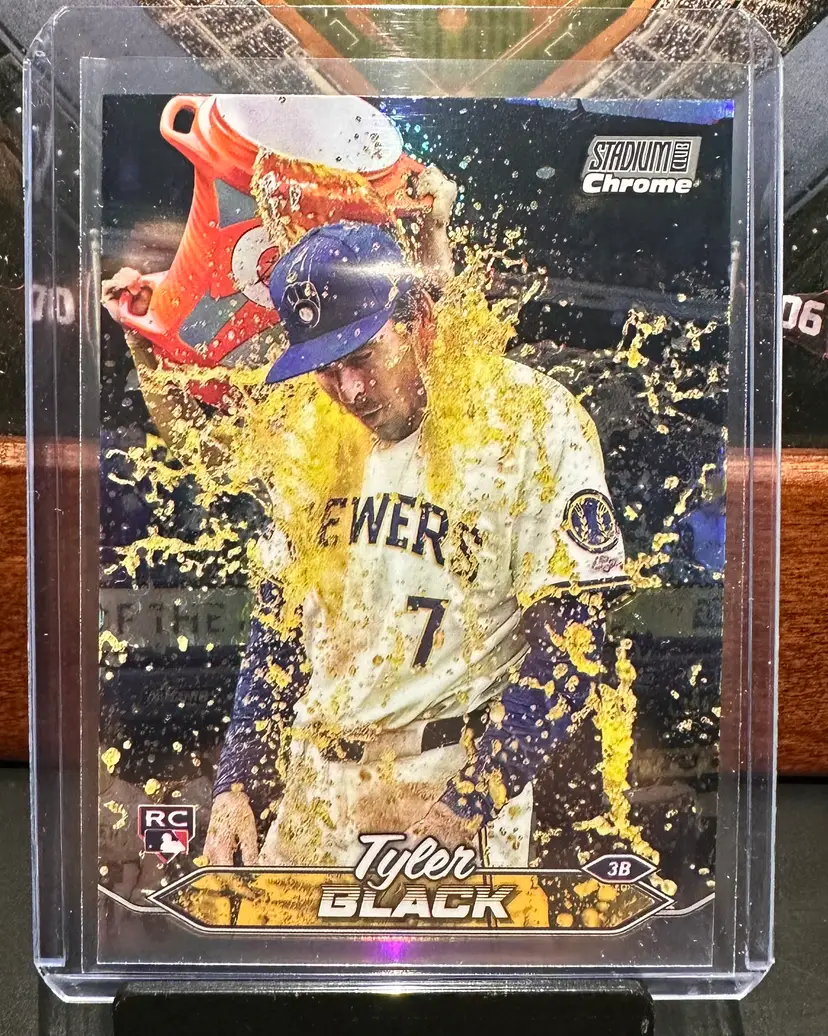 Tyler Black RC Refractor 2024 Stadium Club Chrome 177 Milwaukee Brewers