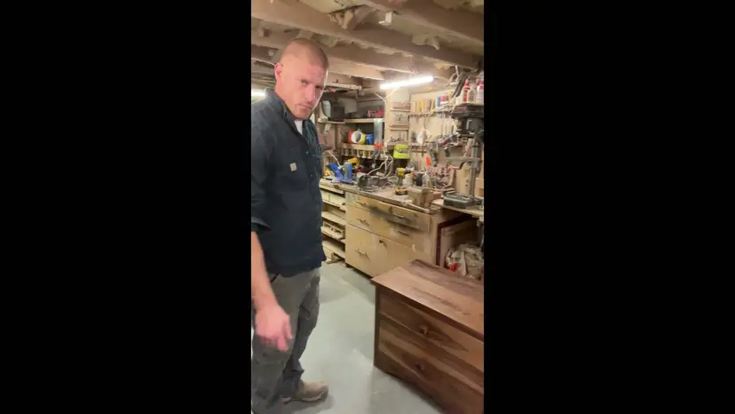 Walnut Night Stand With Hidden Compartments