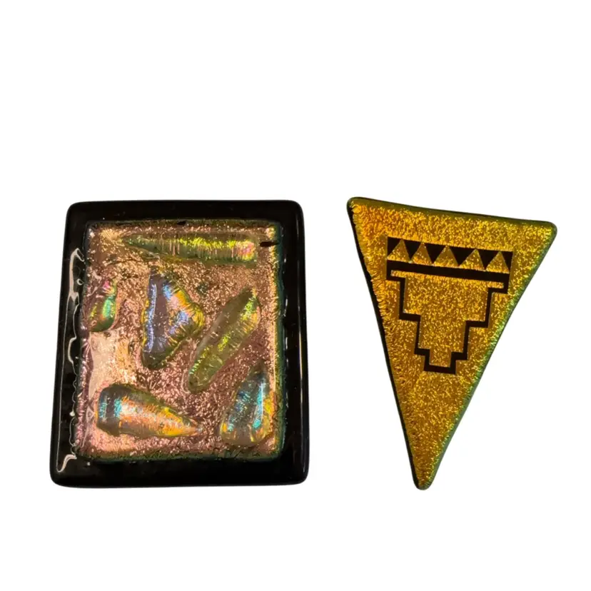 Two Dichroic Glass Bolos