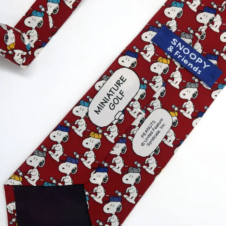 Snoopy Golfing Neck Tie - Peanuts Comic Strip