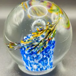 Paperweight- Floating Feathers